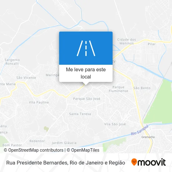 Rua Presidente Bernardes mapa