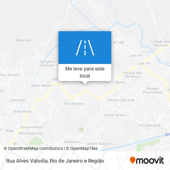 Rua Alves Valodia mapa