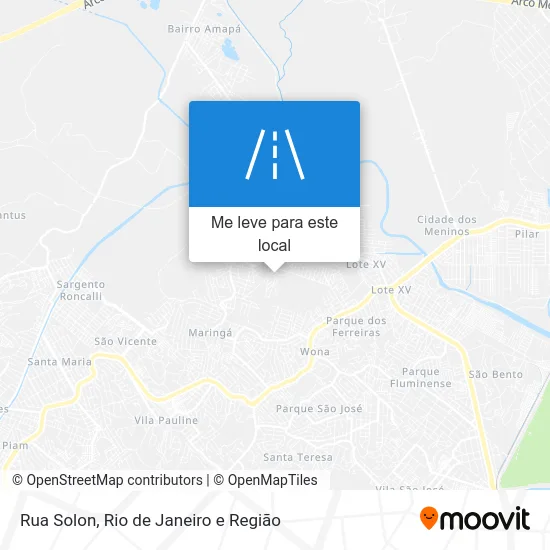 Rua Solon mapa