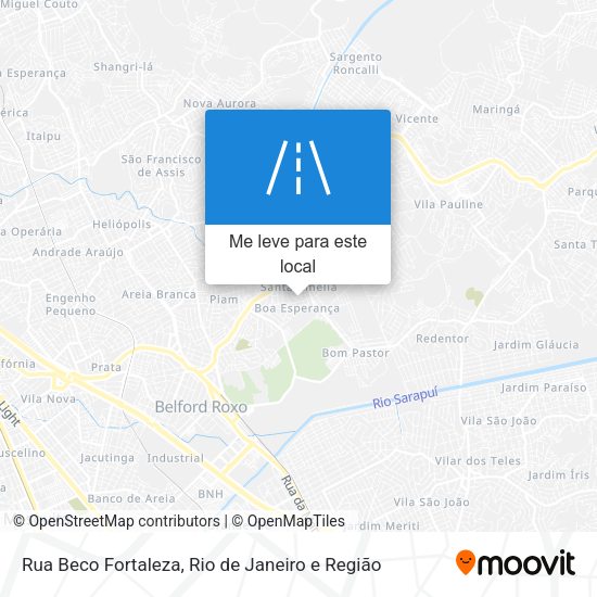 Rua Beco Fortaleza mapa