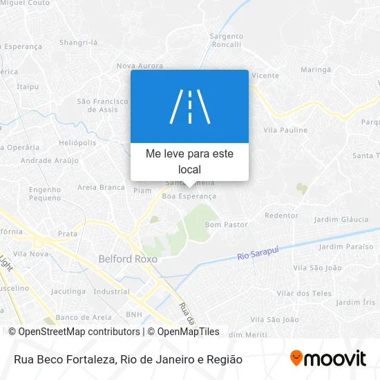 Rua Beco Fortaleza mapa