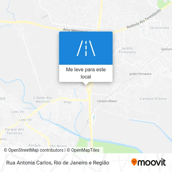 Rua Antonia Carlos mapa