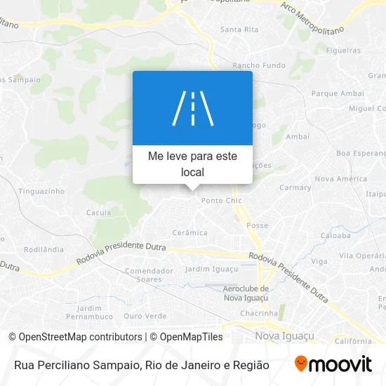 Rua Perciliano Sampaio mapa