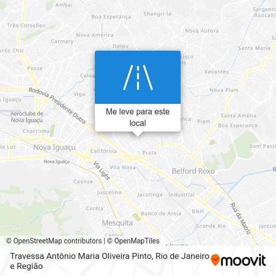 Travessa Antônio Maria Oliveira Pinto mapa