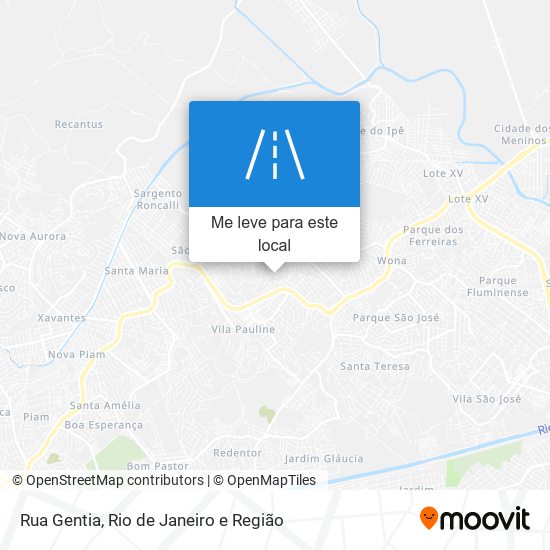 Rua Gentia mapa