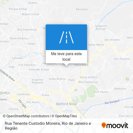 Rua Tenente Custodio Moreira mapa