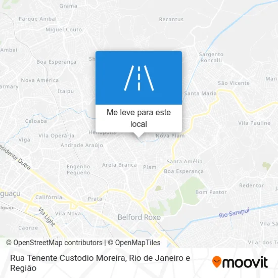 Rua Tenente Custodio Moreira mapa