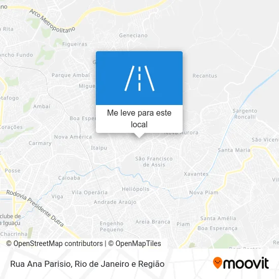 Rua Ana Parisio mapa