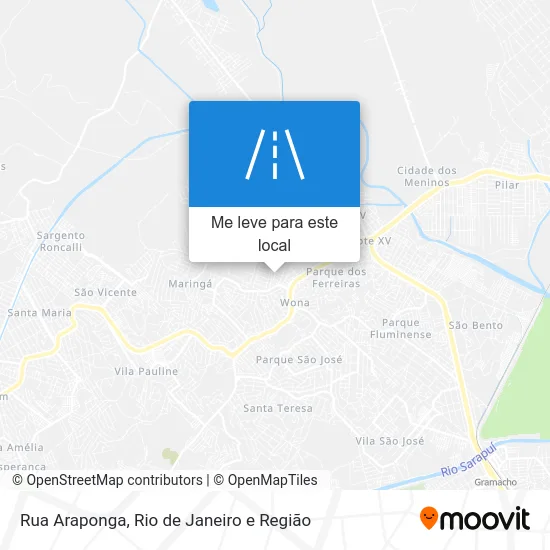 Rua Araponga mapa