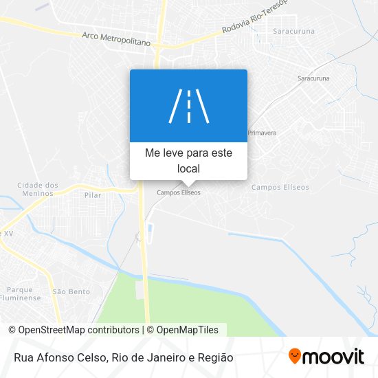 Rua Afonso Celso mapa