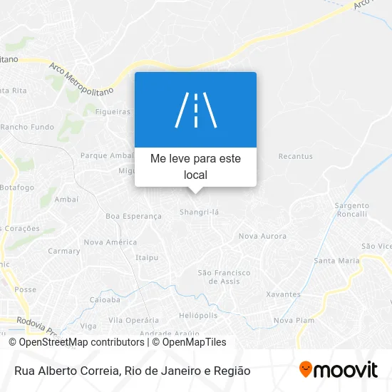 Rua Alberto Correia mapa