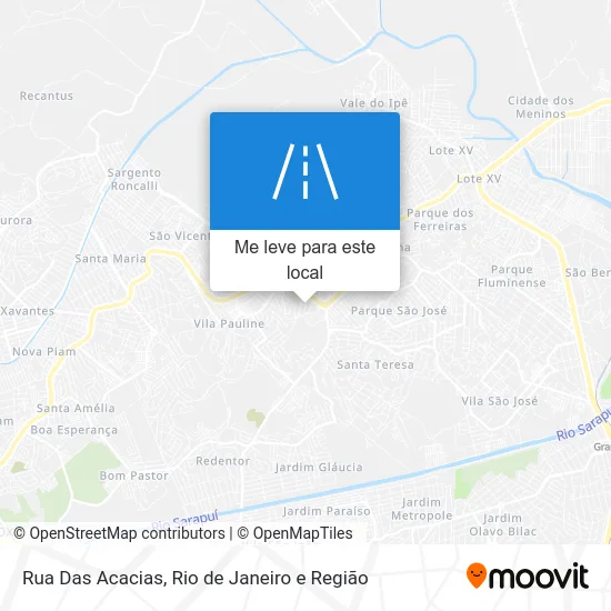 Rua Das Acacias mapa