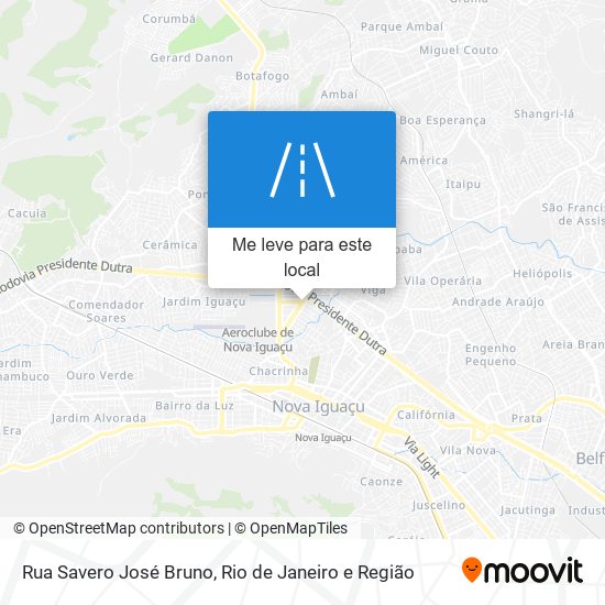 Rua Savero José Bruno mapa