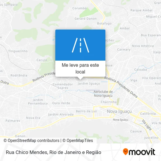 Rua Chico Mendes mapa