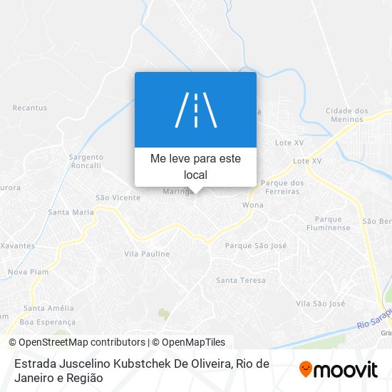 Estrada Juscelino Kubstchek De Oliveira mapa