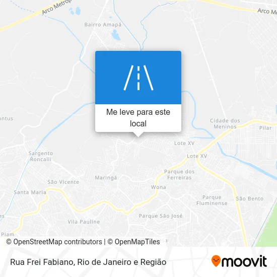 Rua Frei Fabiano mapa