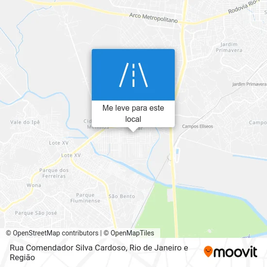 Rua Comendador Silva Cardoso mapa