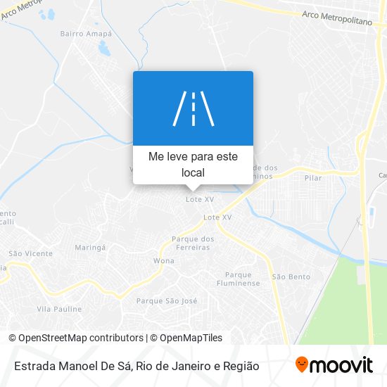 Estrada Manoel De Sá mapa