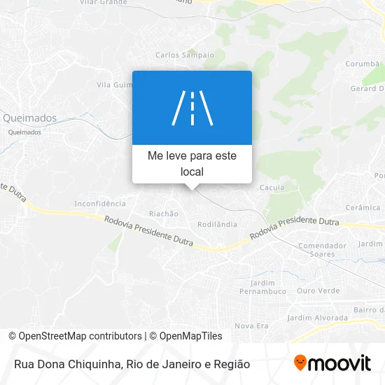 Rua Dona Chiquinha mapa