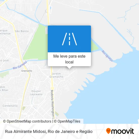 Rua Almirante Midosi mapa