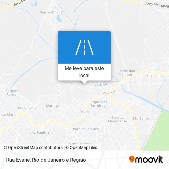 Rua Evane mapa