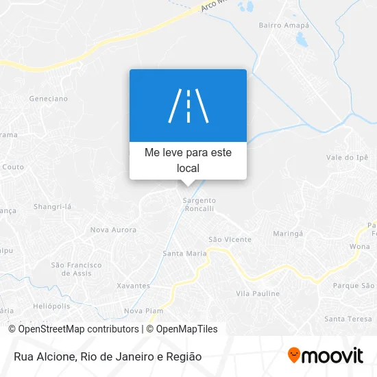 Rua Alcione mapa
