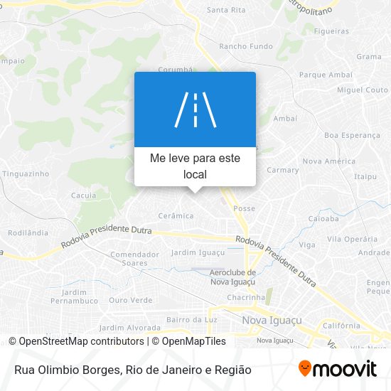 Rua Olimbio Borges mapa