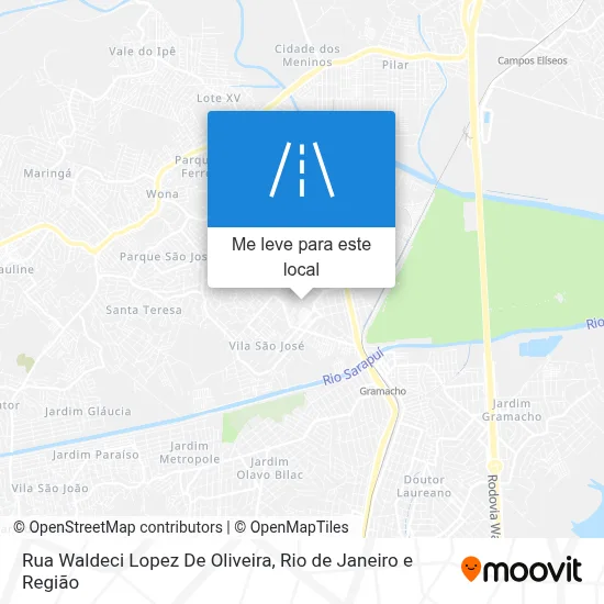 Rua Waldeci Lopez De Oliveira mapa