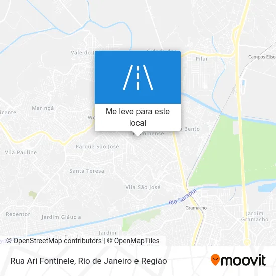 Rua Ari Fontinele mapa