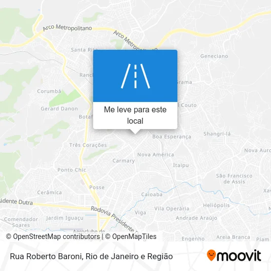 Rua Roberto Baroni mapa