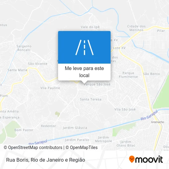 Rua Boris mapa