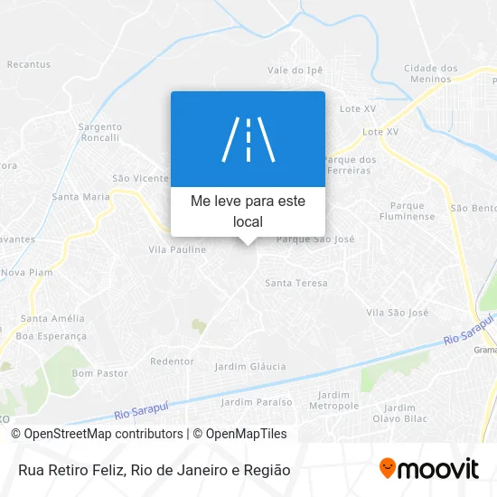 Rua Retiro Feliz mapa