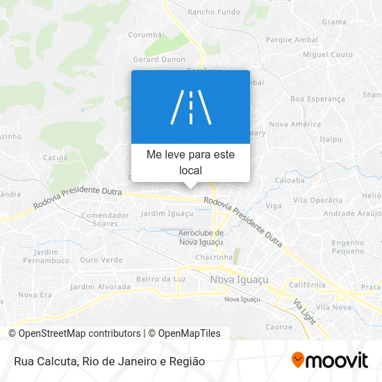 Rua Calcuta mapa