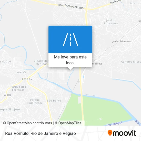 Rua Rômulo mapa
