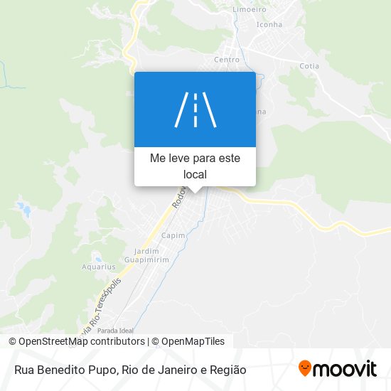 Rua Benedito Pupo mapa