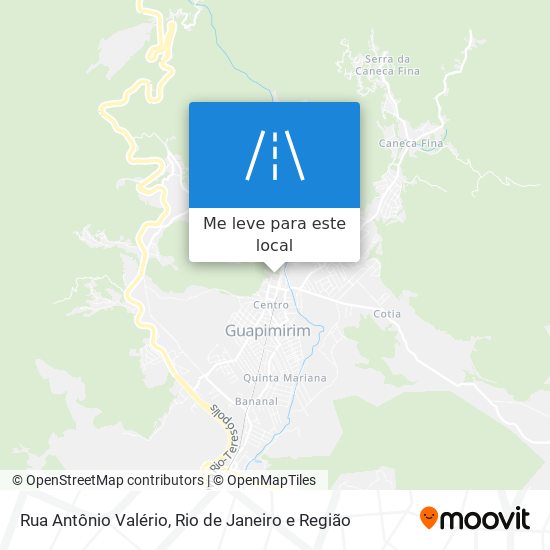 Rua Antônio Valério mapa