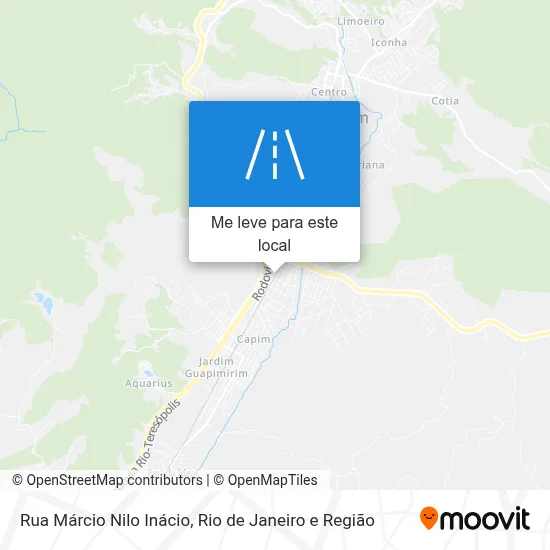 Rua Márcio Nilo Inácio mapa