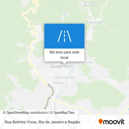 Rua Belmiro Vivas mapa