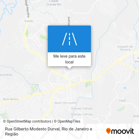 Rua Gilberto Modesto Durval mapa