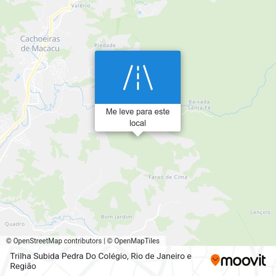 Trilha Subida Pedra Do Colégio mapa