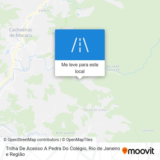 Trilha De Acesso A Pedra Do Colégio mapa