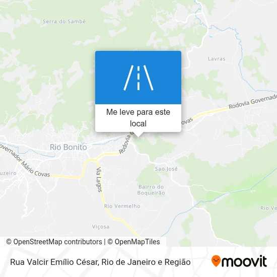 Rua Valcir Emílio César mapa