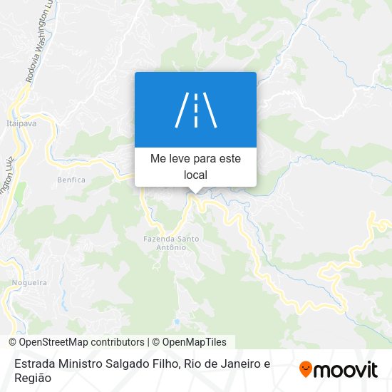 Estrada Ministro Salgado Filho mapa