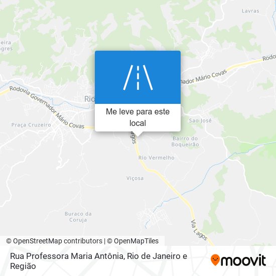 Rua Professora Maria Antônia mapa