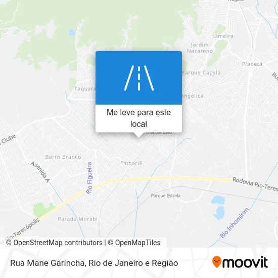 Rua Mane Garincha mapa