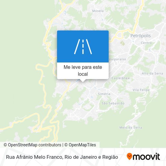 Rua Afrânio Melo Franco mapa