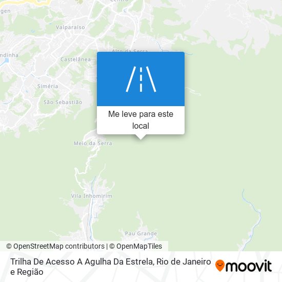 Trilha De Acesso A Agulha Da Estrela mapa