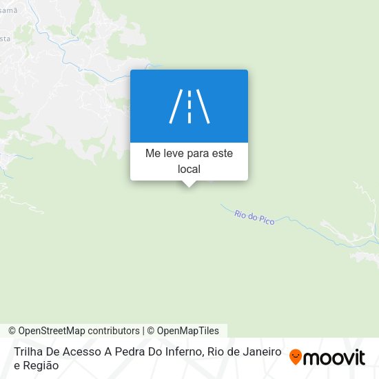 Trilha De Acesso A Pedra Do Inferno mapa