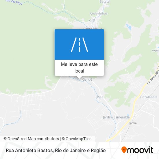 Rua Antonieta Bastos mapa