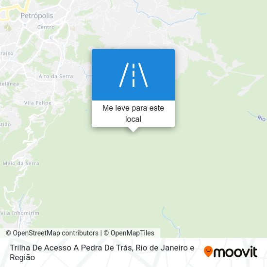 Trilha De Acesso A Pedra De Trás mapa